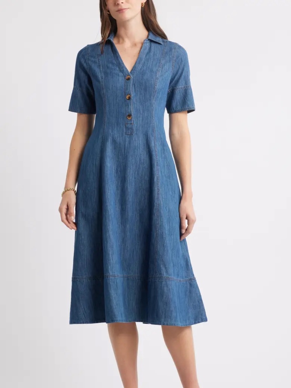 🇺🇸Caslon Blue Denim Midi Shirt Dress🇺🇸